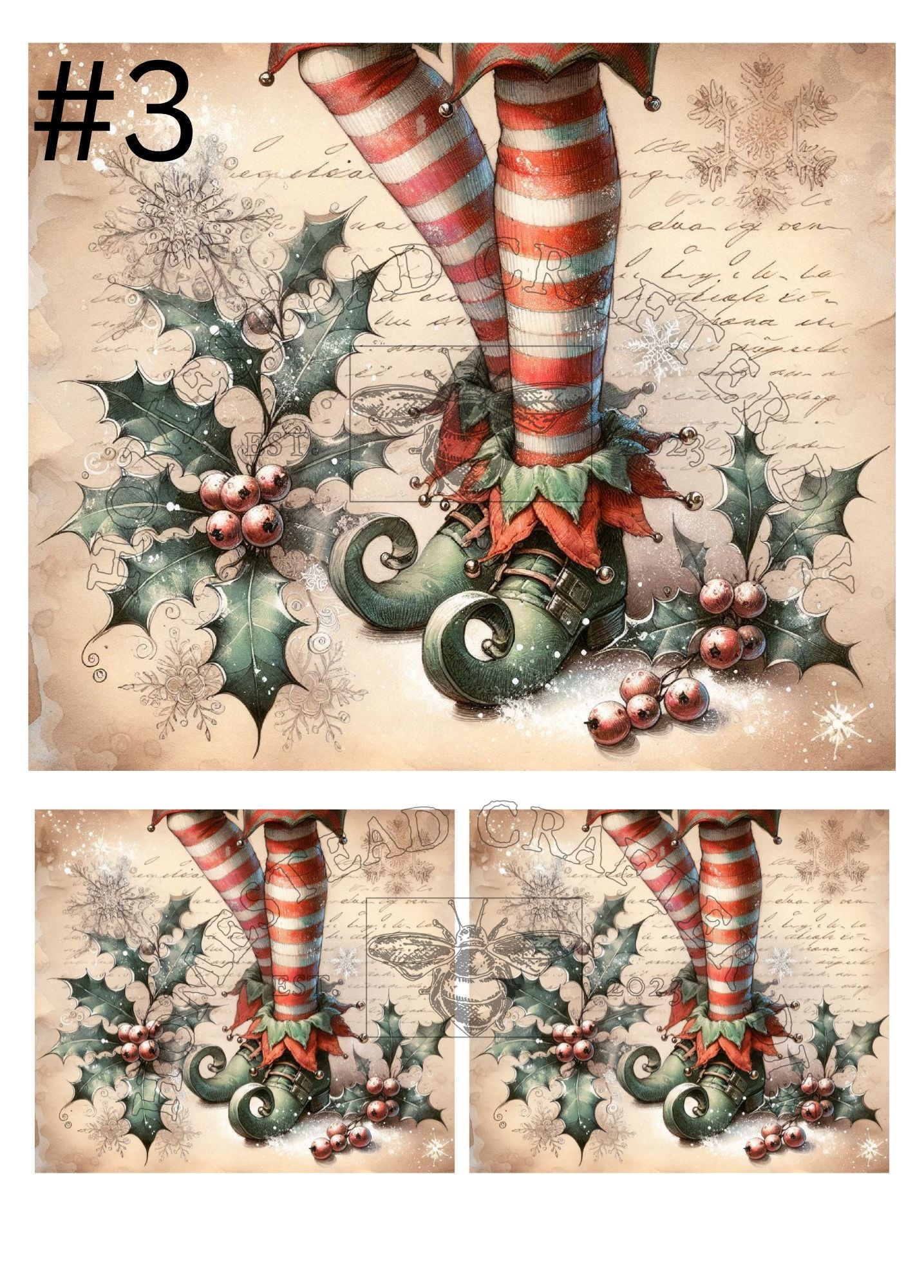 Elf Legs - Printed on rice paper