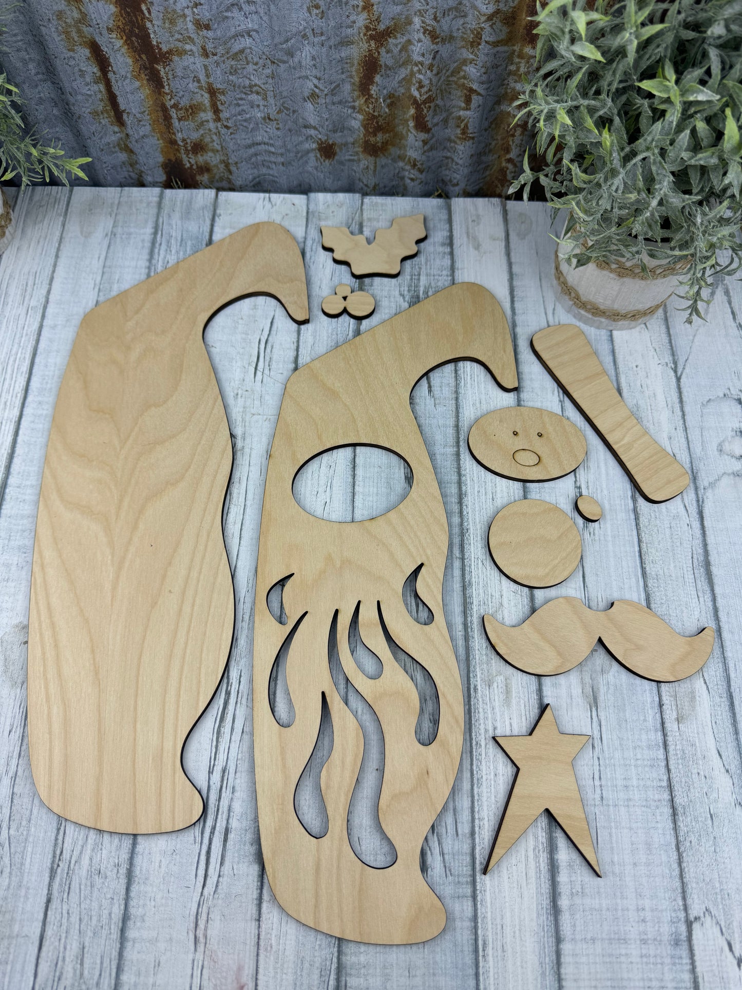 Open Beard Santa Door Hanger Diy Kit