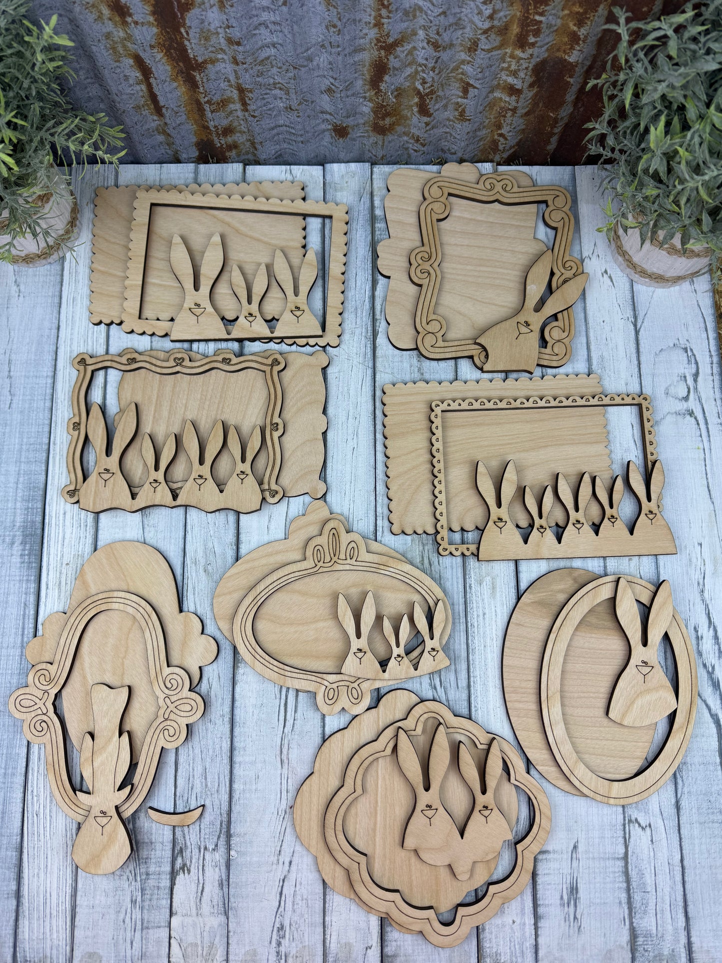 Bunny in Frames Ornaments Diy Kit