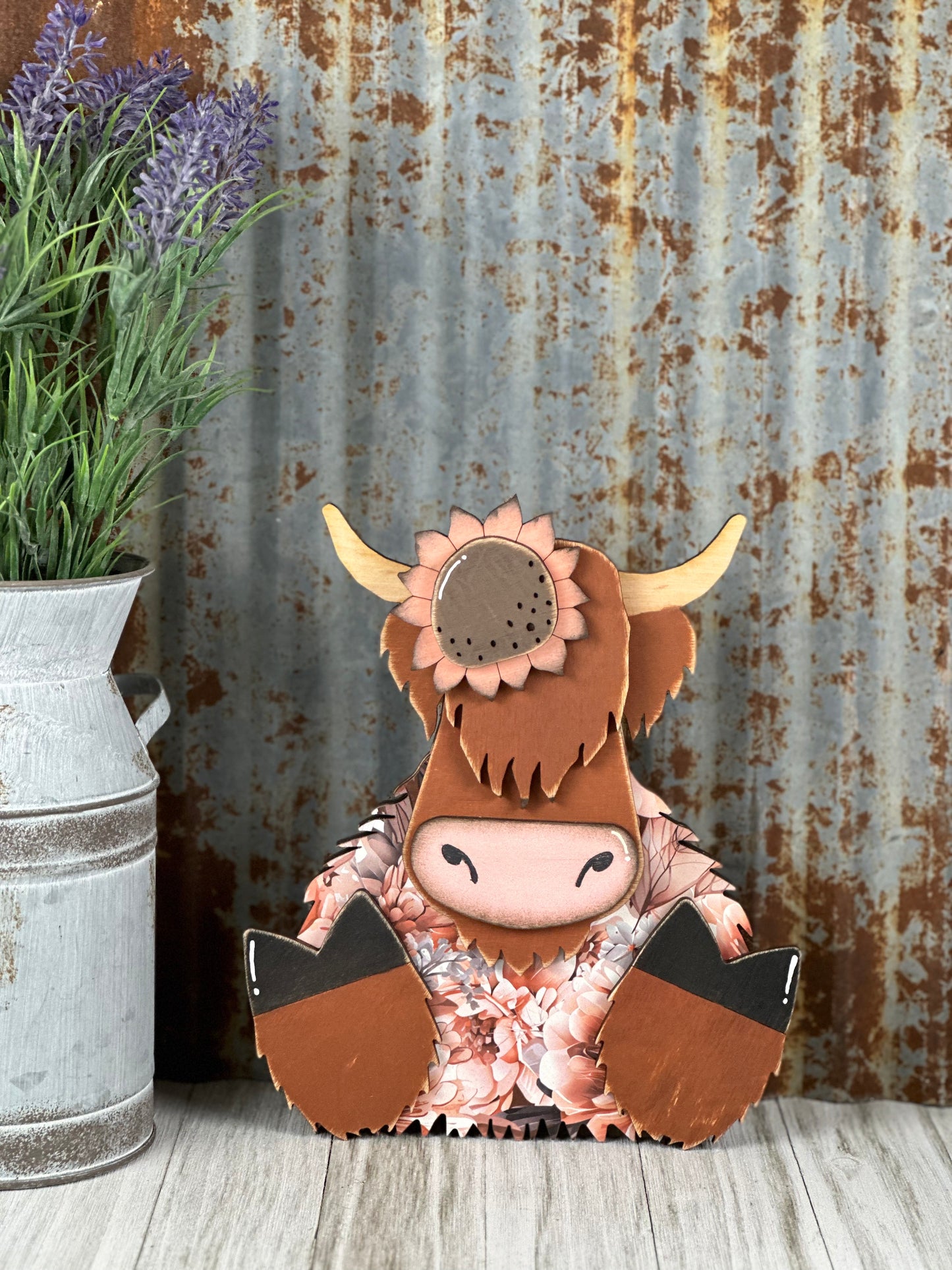 Highlander Cow Shelf Sitter