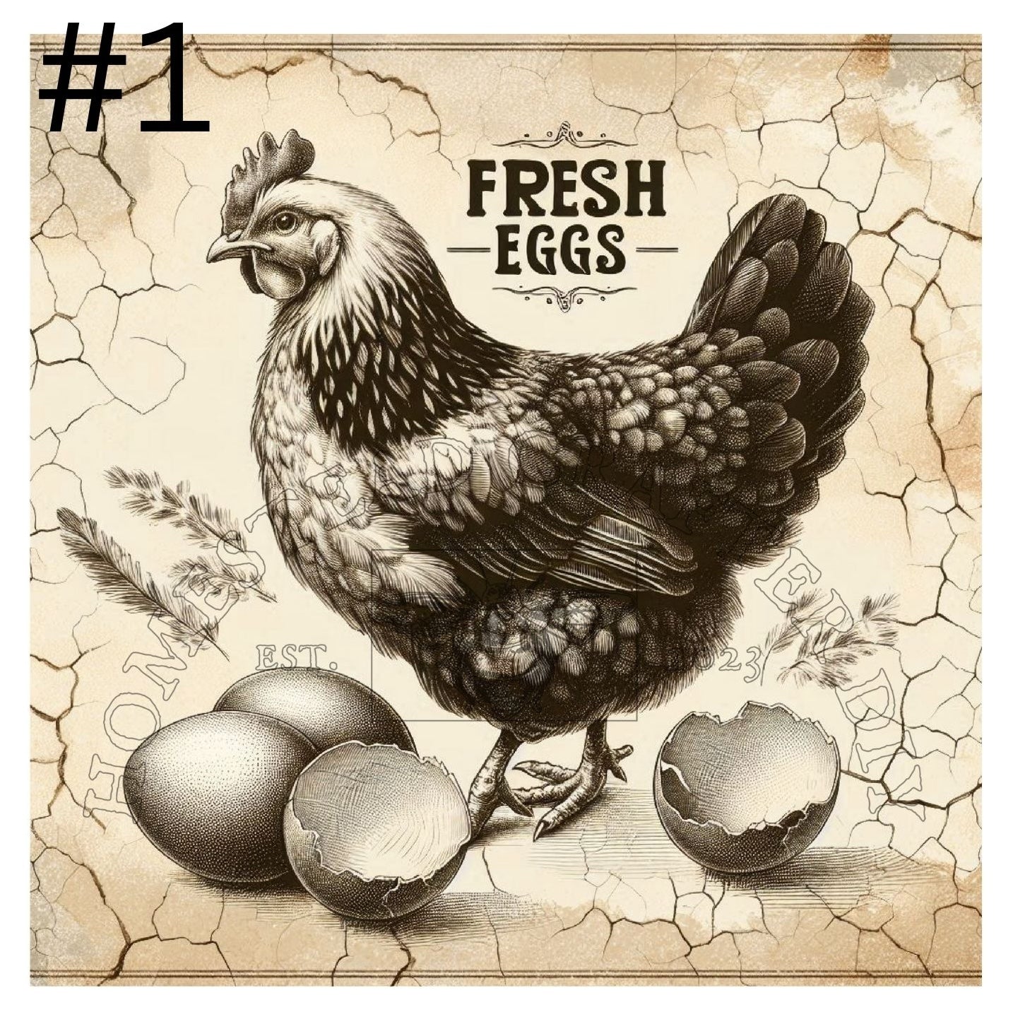 Country Hen Hatched - Printed on rice paper – Homestead Crafter LLC