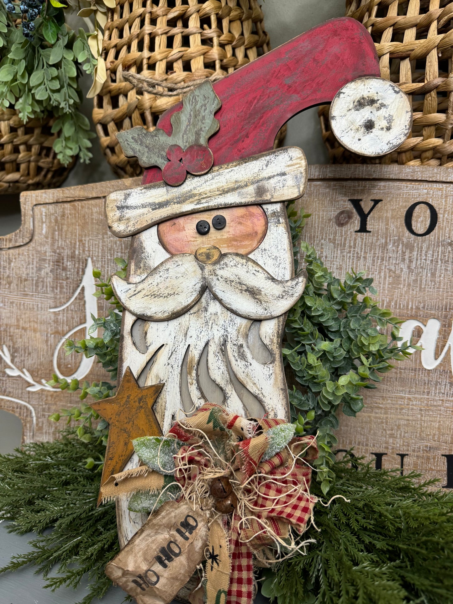 Open Beard Santa Door Hanger Diy Kit