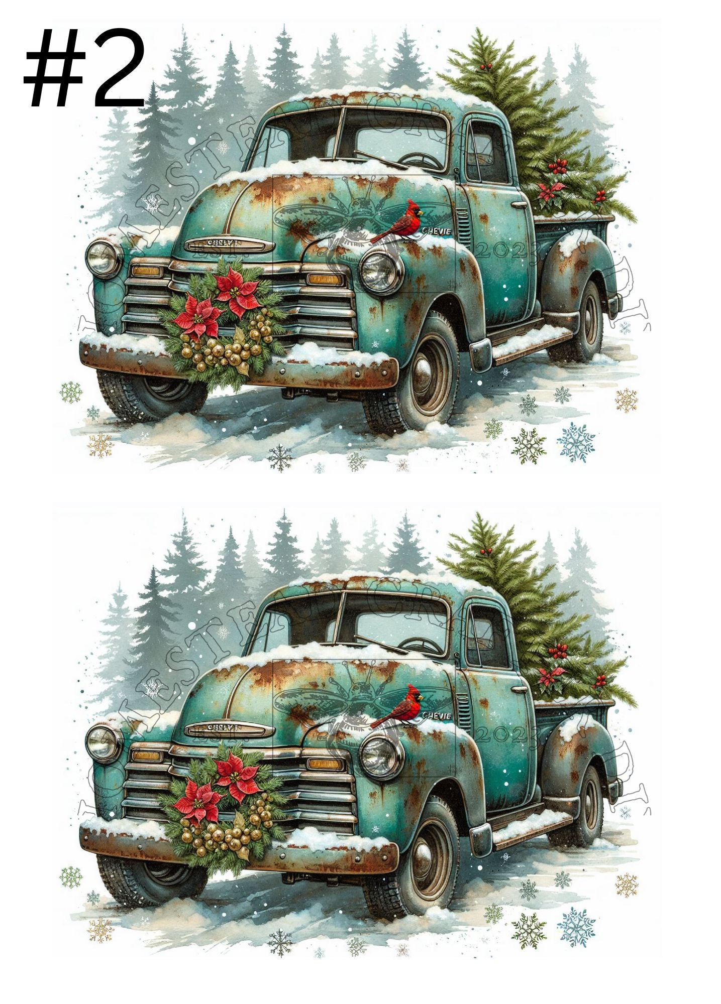 Old Chevy Truck - Printed on Rice paper