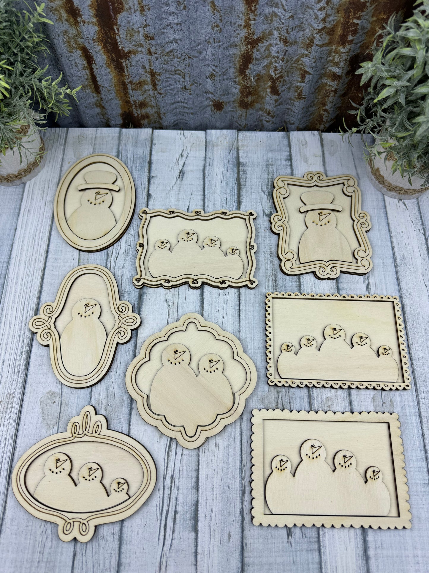 Snowman Frames Ornaments Diy Kit