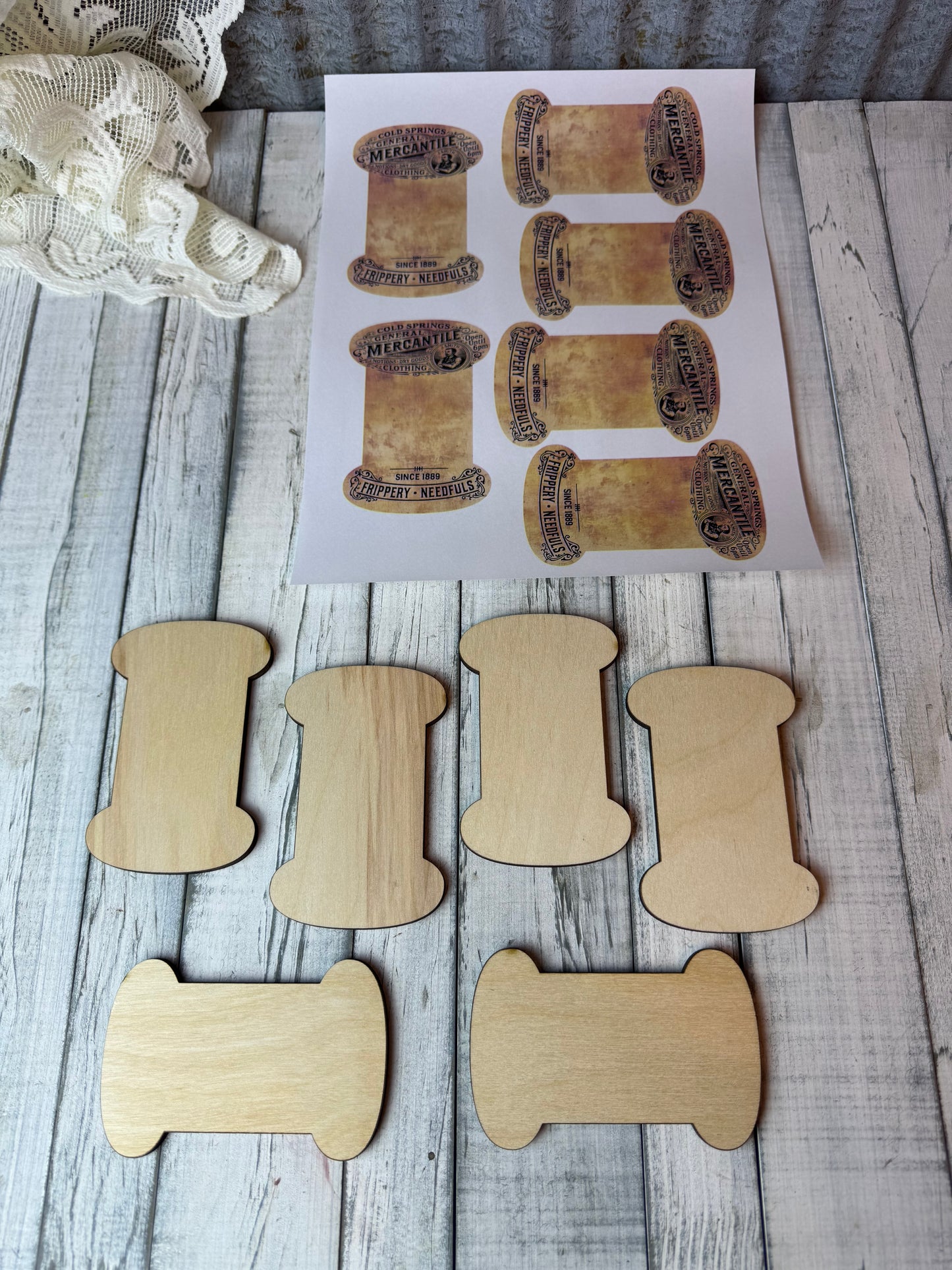 Ribbon Spools w Prints Diy Kit