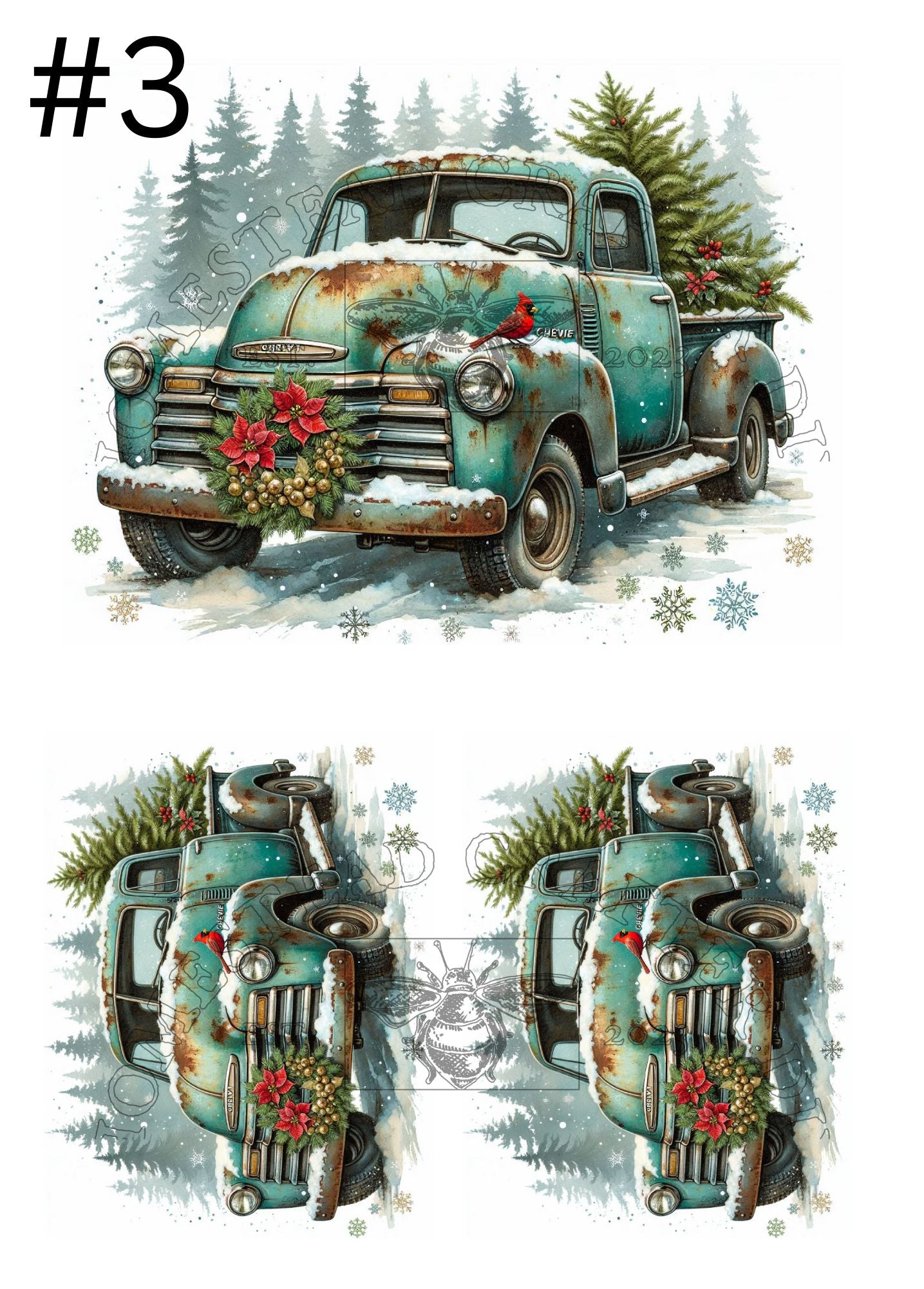 Old Chevy Truck - Printed on Rice paper