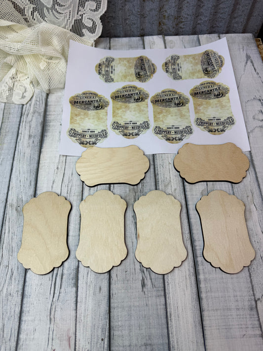 Ornate Ribbon Spools w Prints Diy Kit