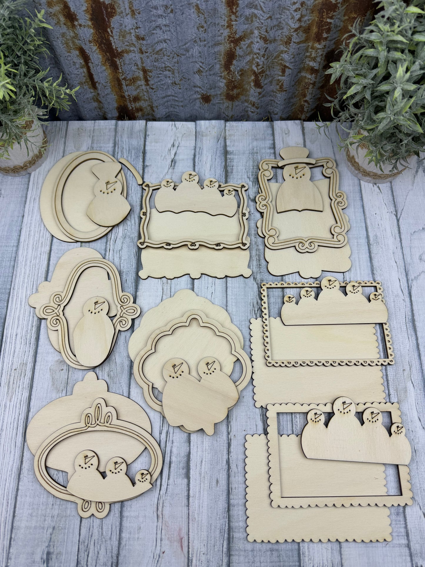 Snowman Frames Ornaments Diy Kit