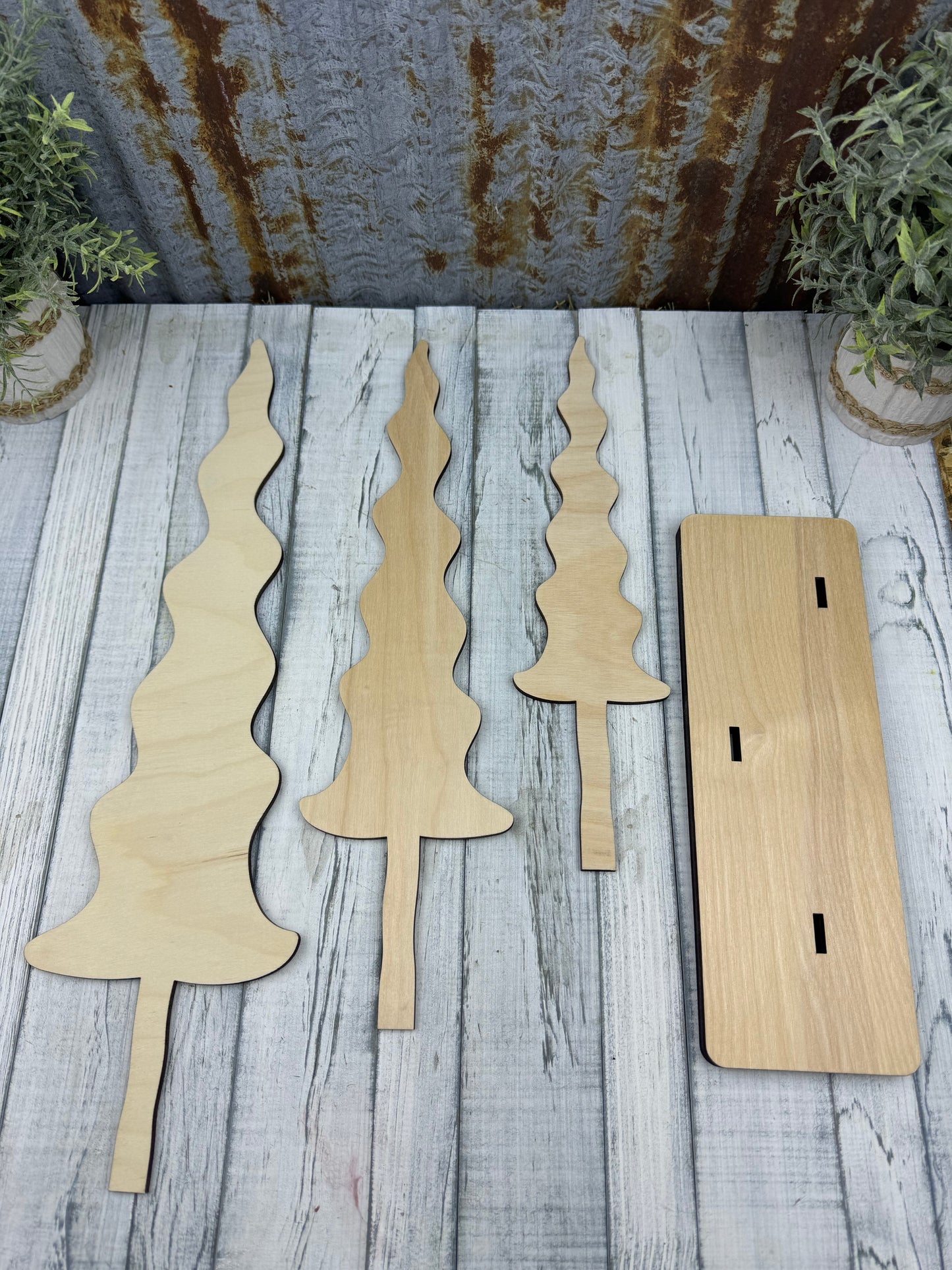 Tall Skinny Pine Trees & Stands Diy Kit