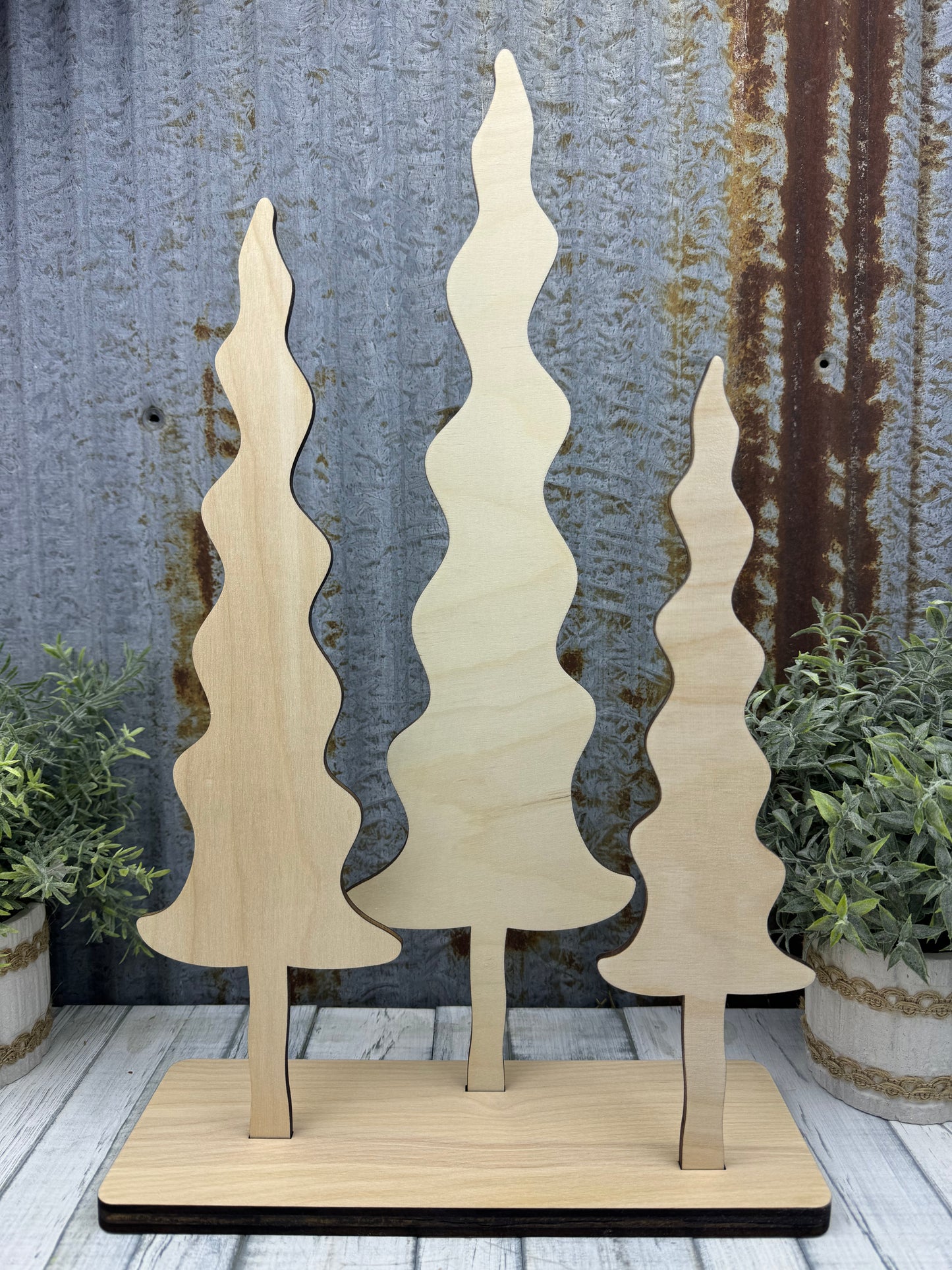 Tall Skinny Pine Trees & Stands Diy Kit