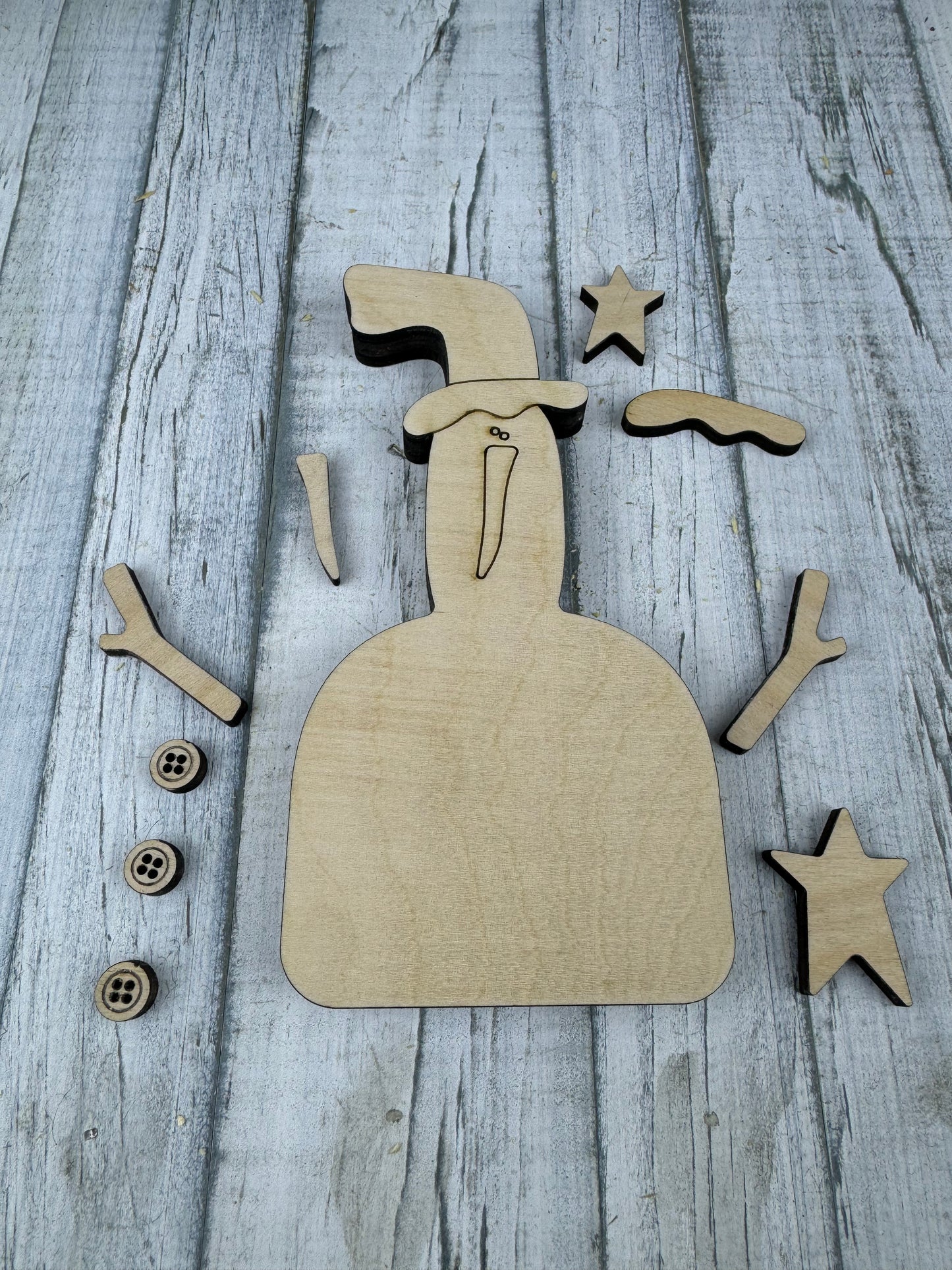 Primitive Snowman/Stars DIY Kit