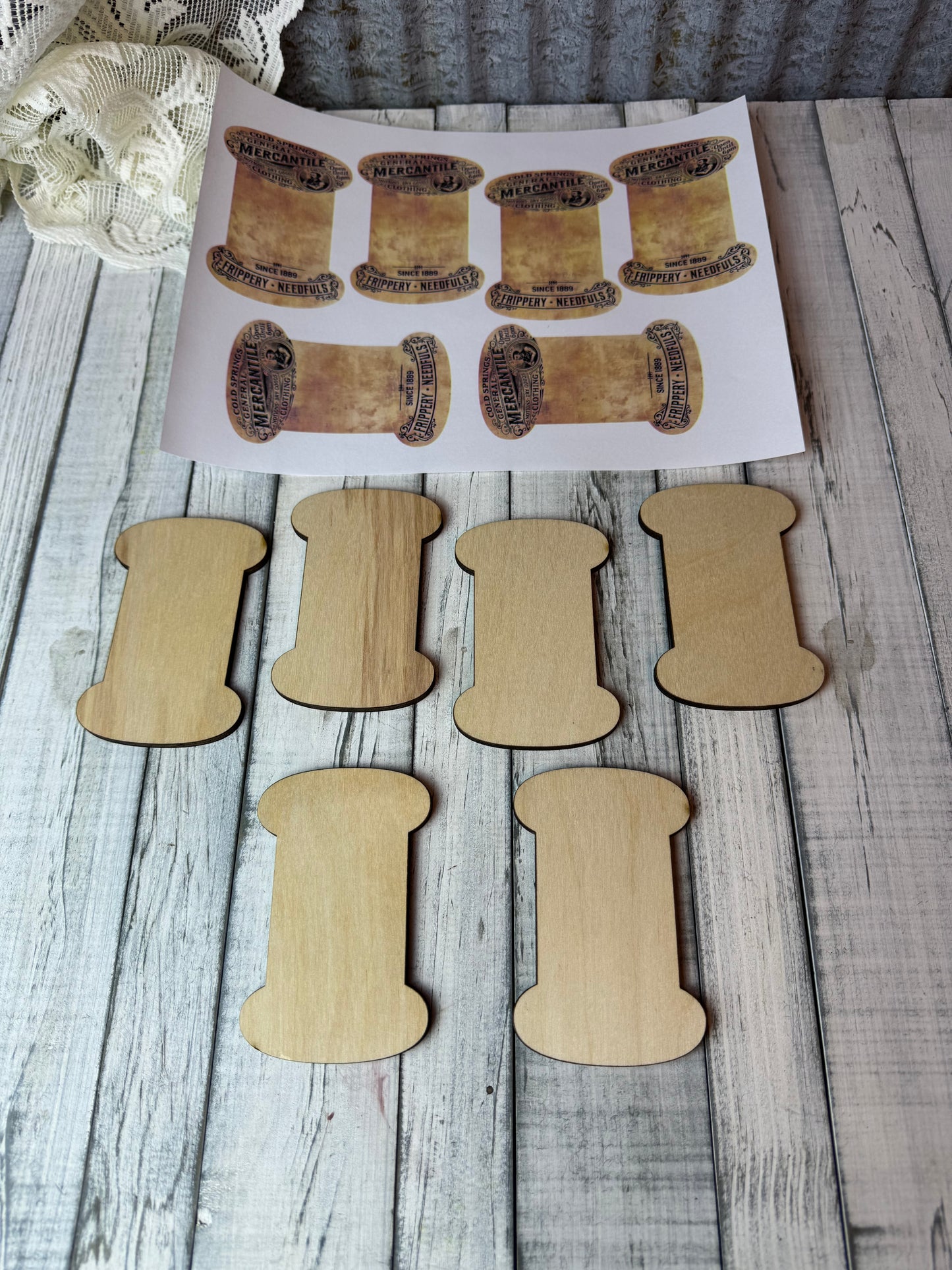 Ribbon Spools w Prints Diy Kit