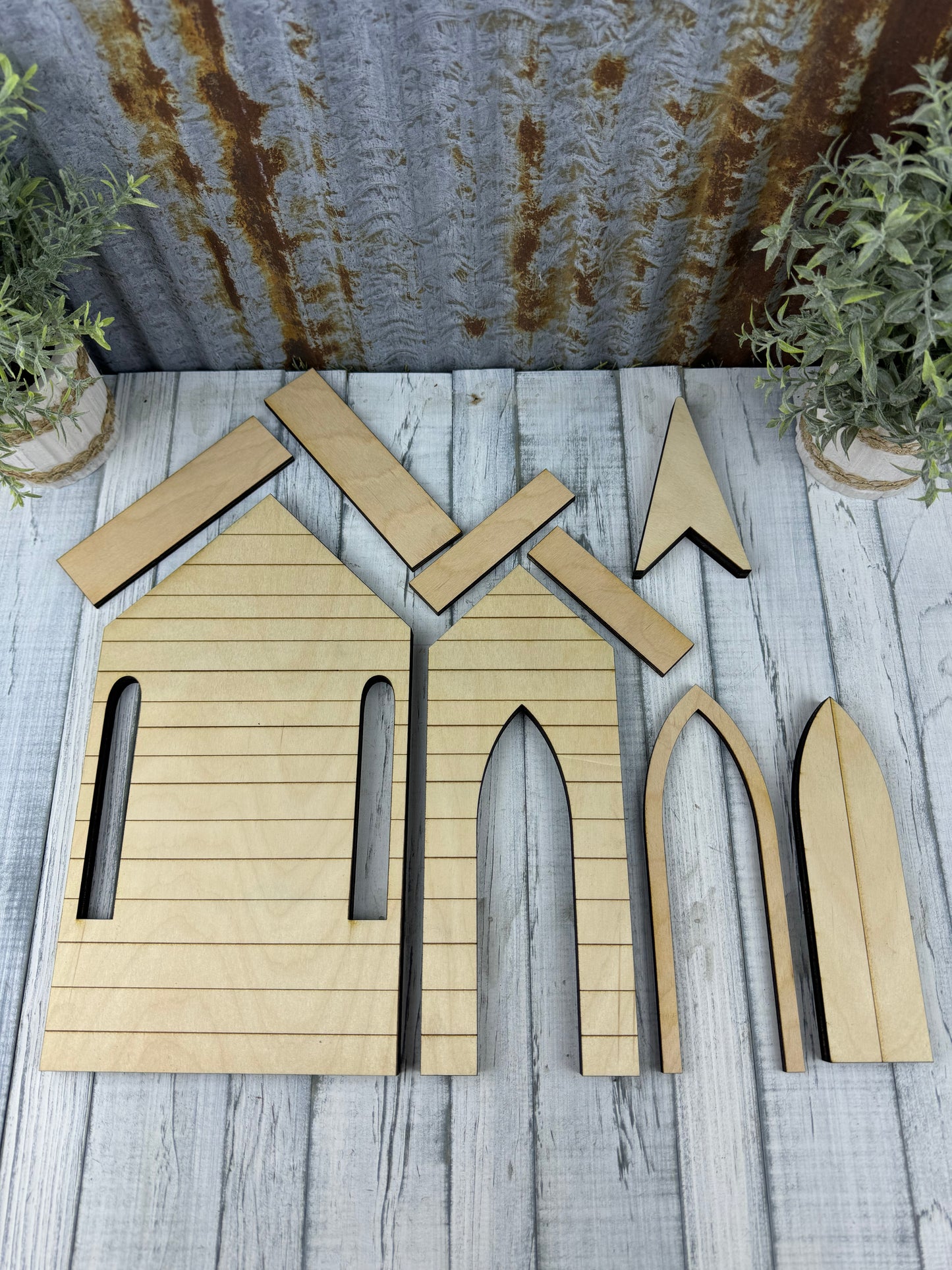 Shiplap Farmhouse Church Kit (DIY)