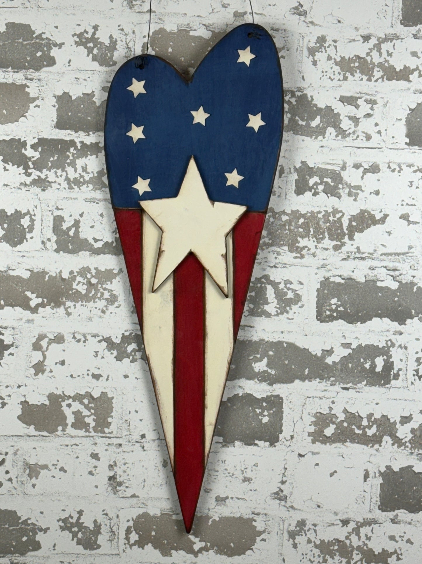 Patriotic Heart Door Hanger Diy Kit