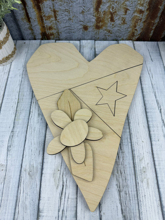 Primitive Patch Heart DIY Kit