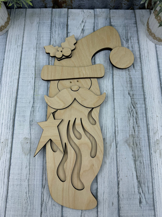 Open Beard Santa Door Hanger Diy Kit