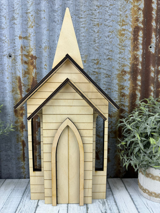 Shiplap Farmhouse Church Kit (DIY)