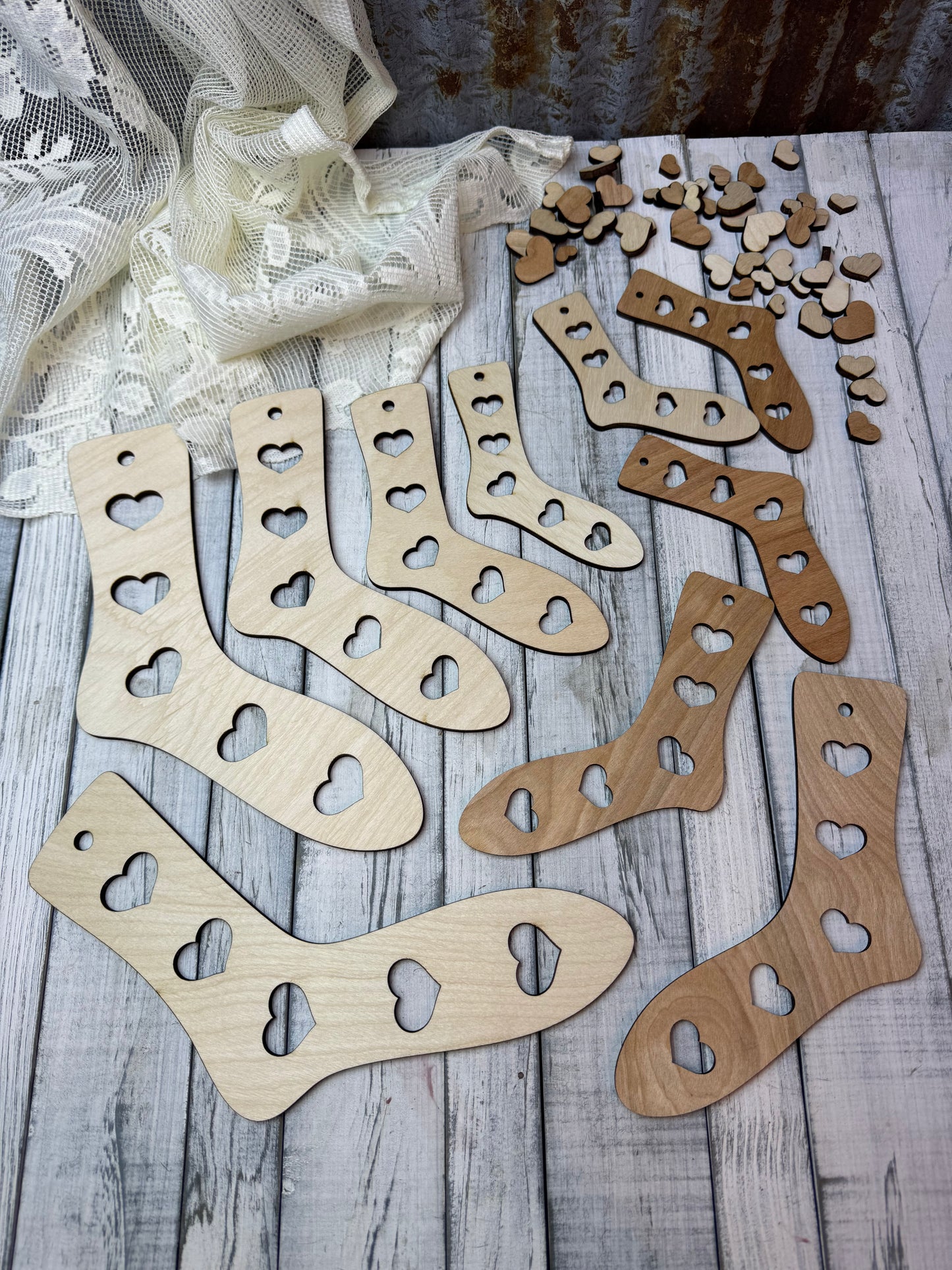 Regular or Heart Sock Stretchers  Diy Kit