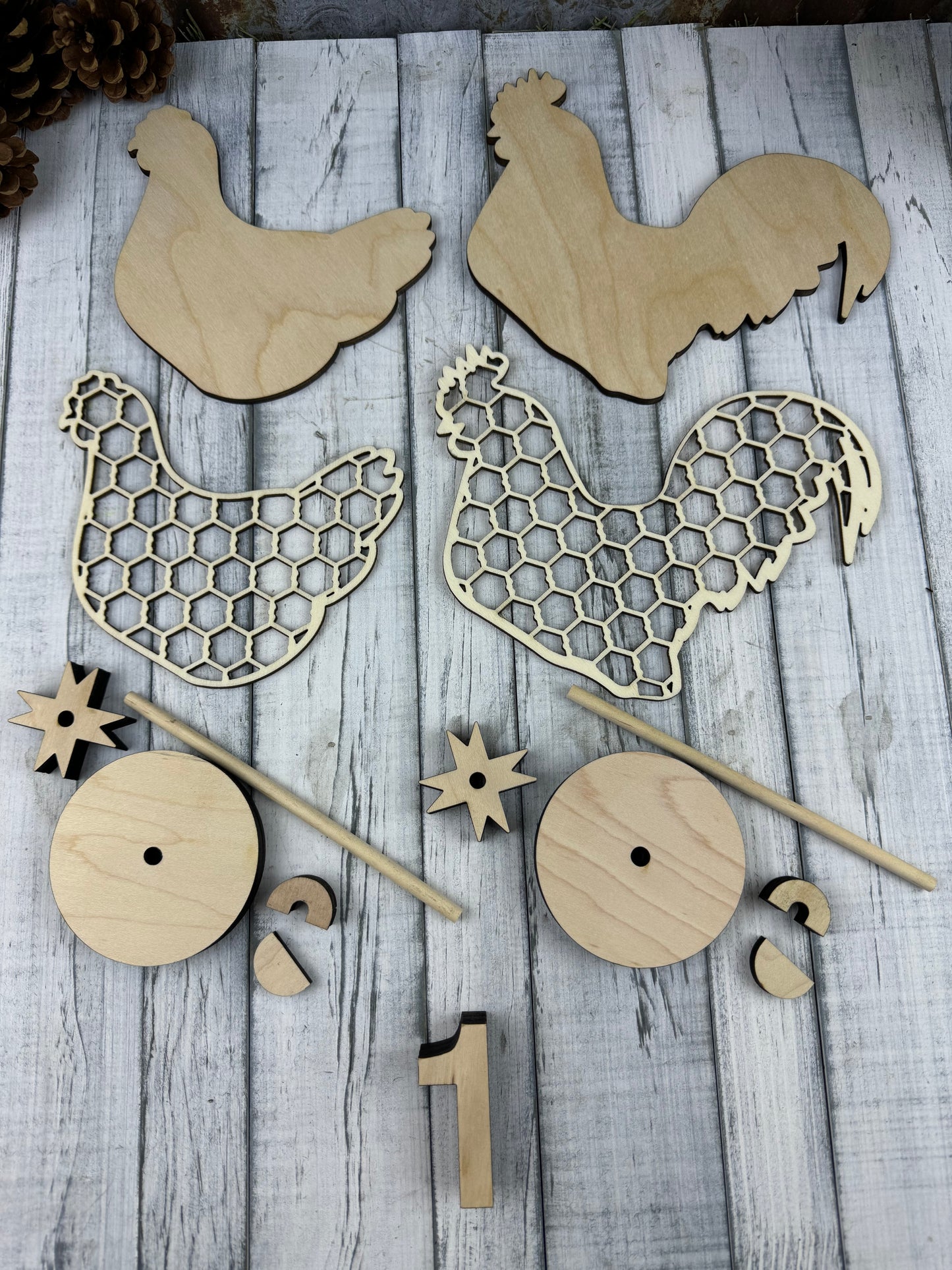 Interchangeable Hen & Rooster DIY Kit