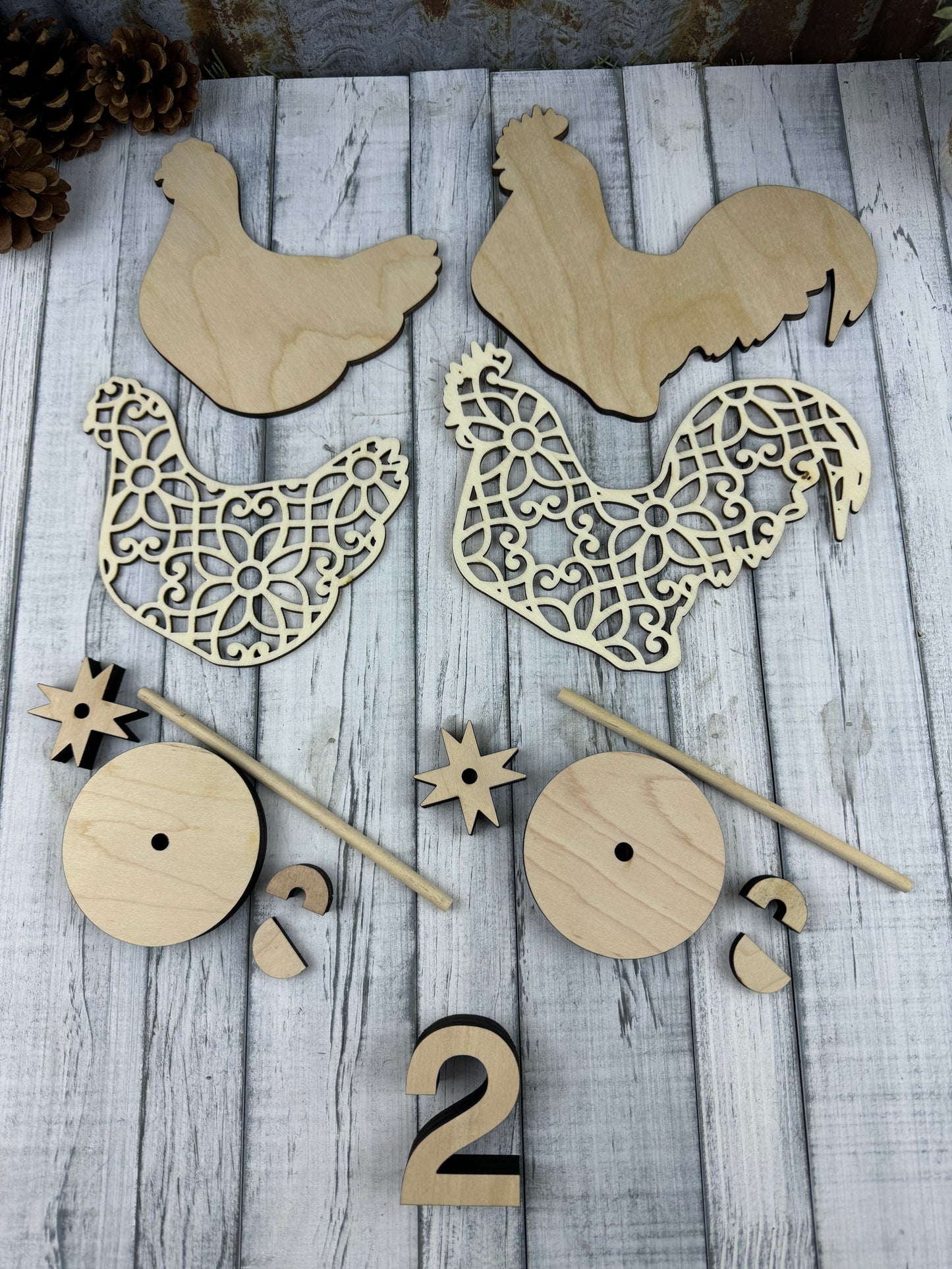 Interchangeable Hen & Rooster DIY Kit