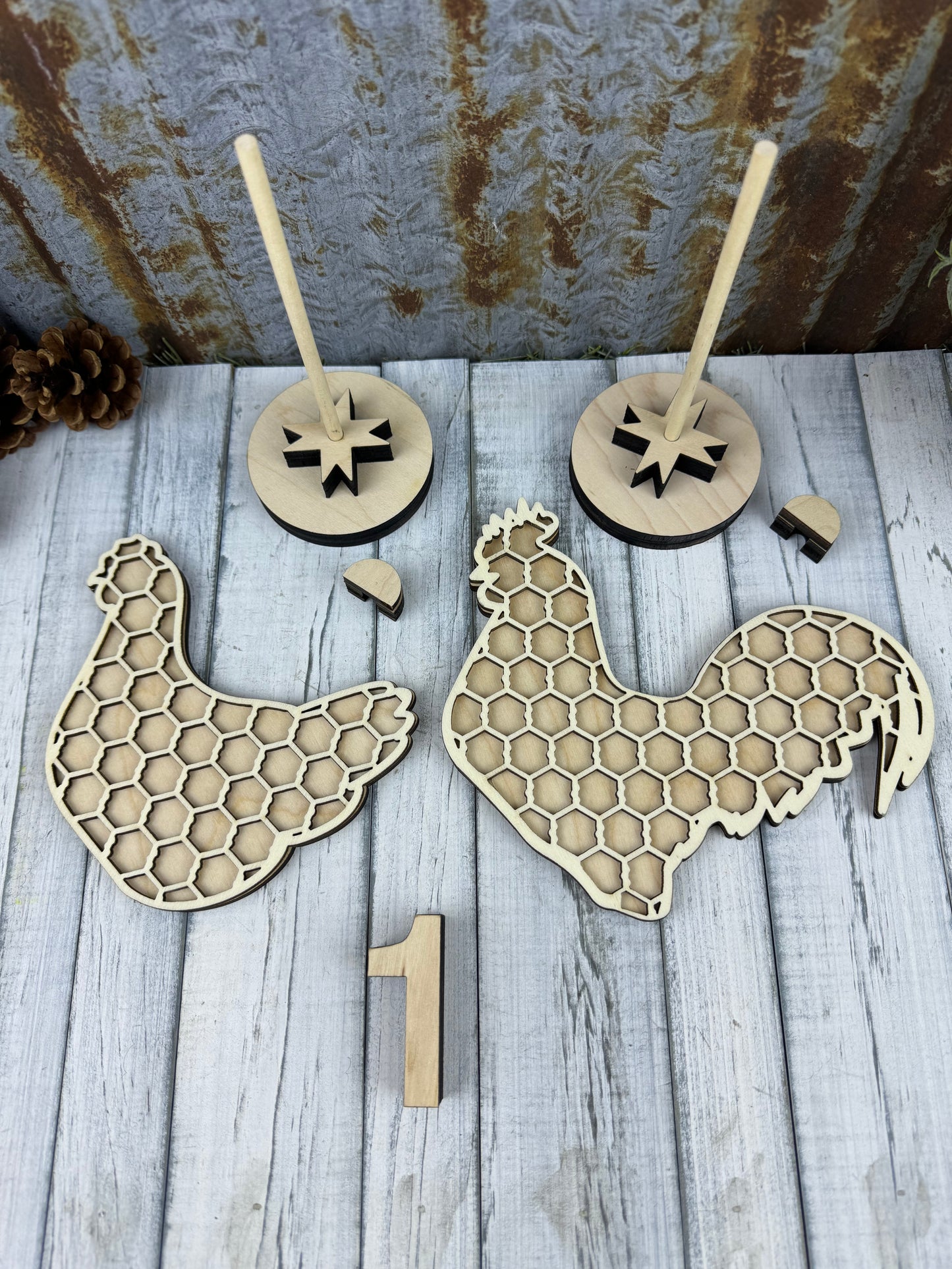 Interchangeable Hen & Rooster DIY Kit