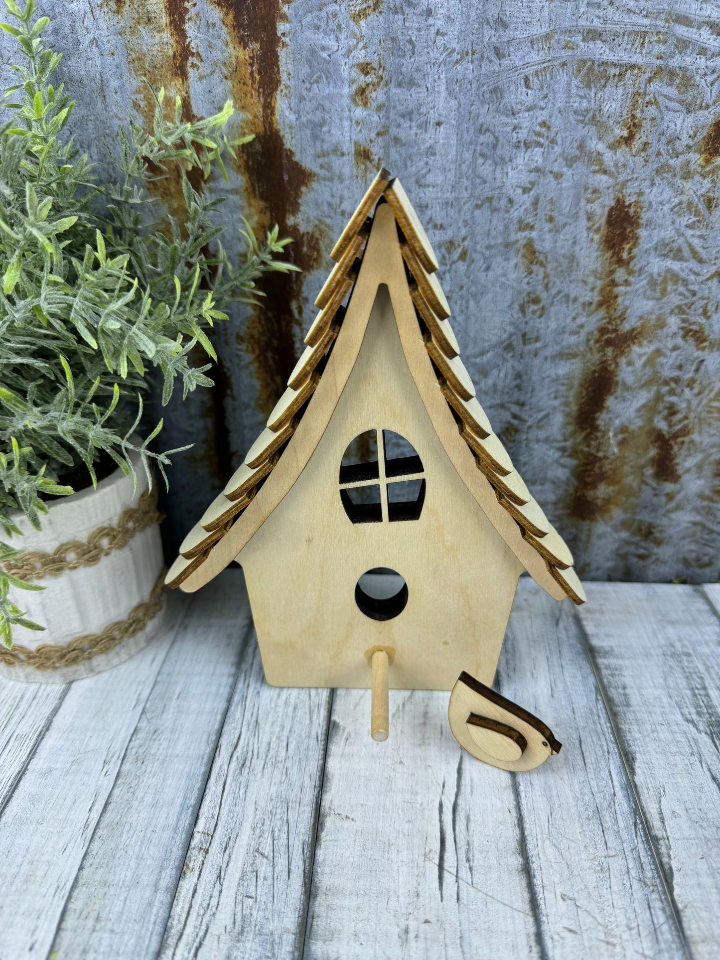 Birdhouse and Bird