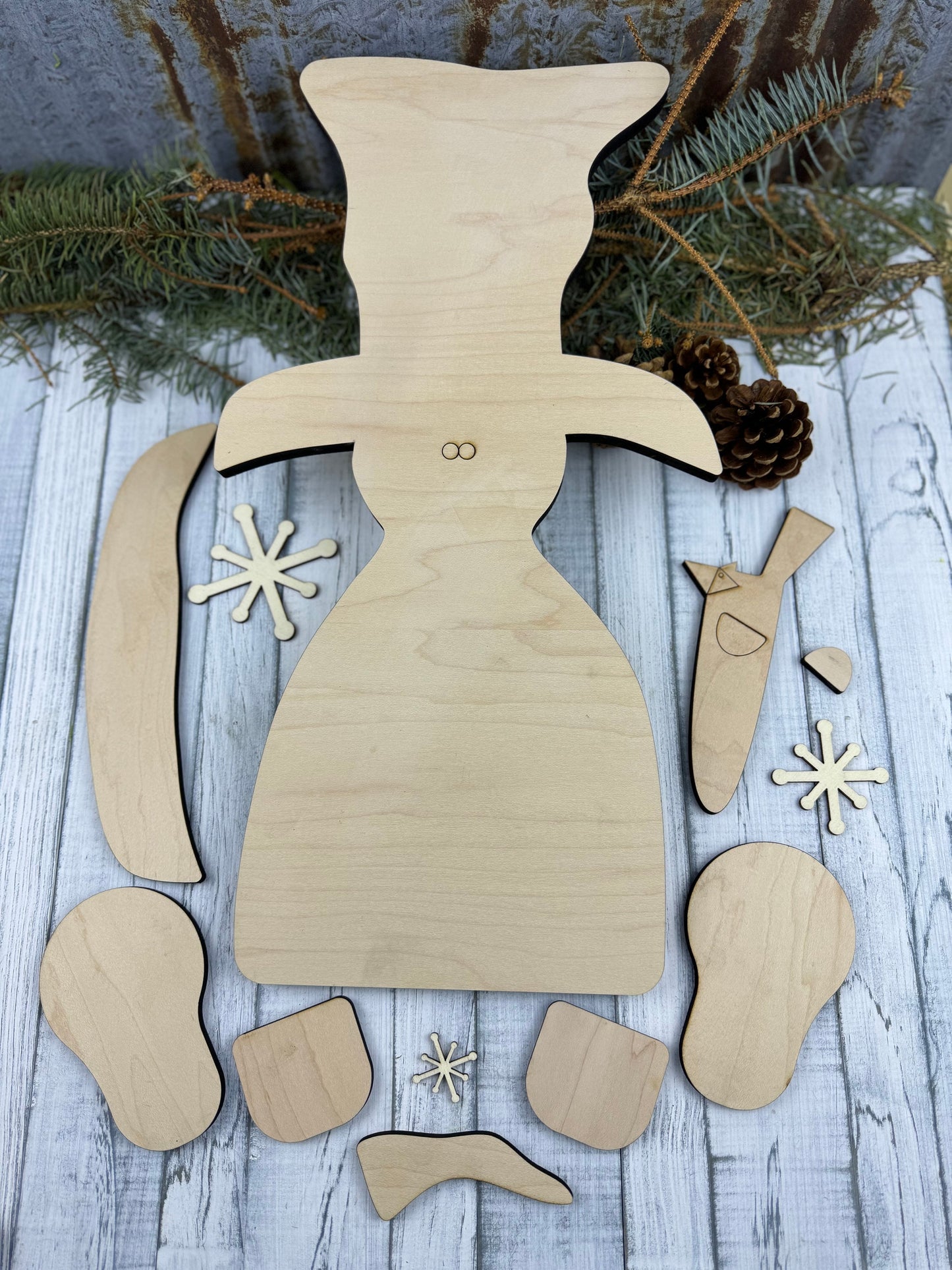 Primitive Snowman W/ Hat - DIY, Kit