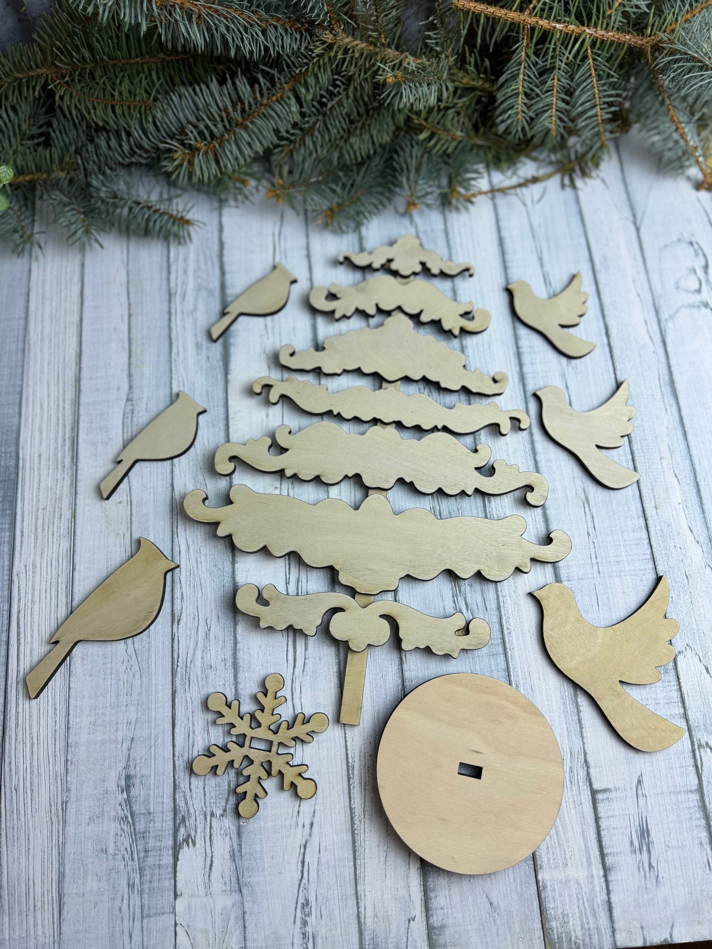 Applique Tree Bundle with Birds - Doves and Cardinals (DIY)