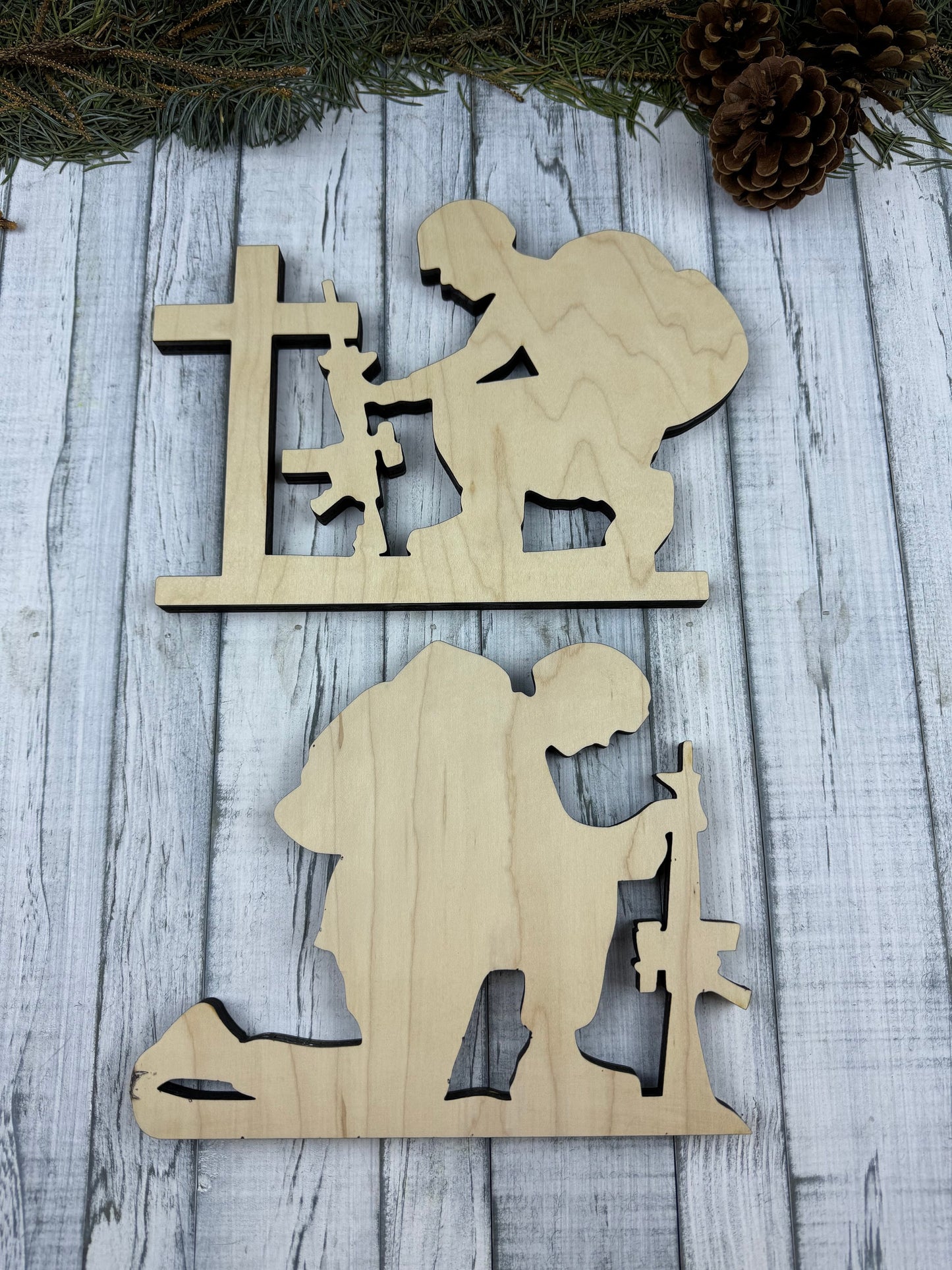 Soldier Kneeling - DIY- Kit- Veterans